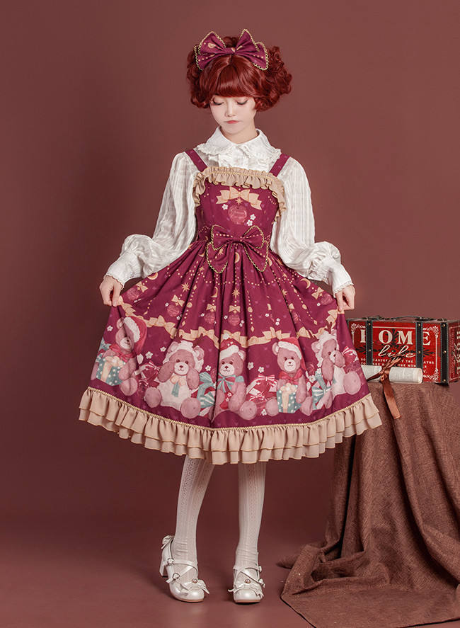 Gift Box Bear~ 2018 New Arrival Sweet Lolita Jumper
