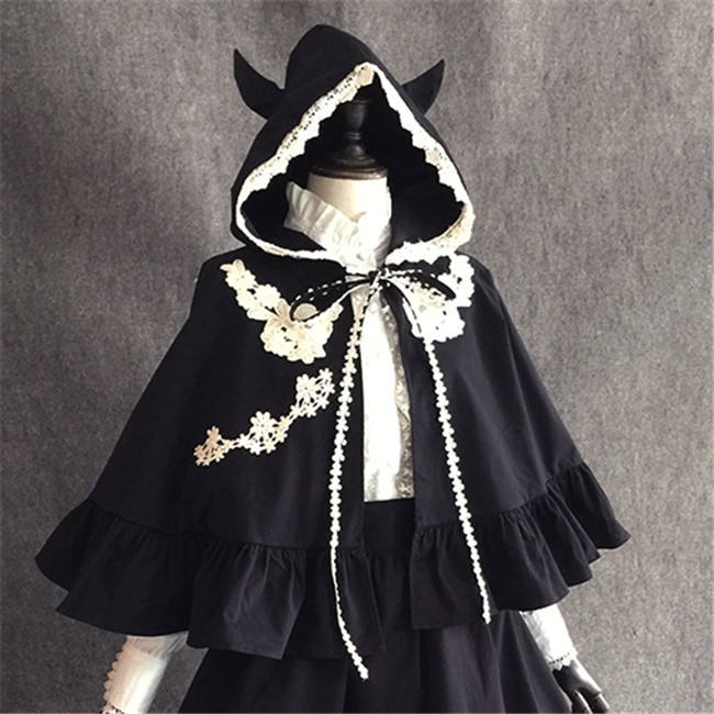 Little Devil~  Gothic Black Lolita Skirt/Cape
