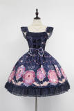 Beauty and the Beast~ Sweet Lolita Printed JSK Dress With Detachable Overskirt -OUT