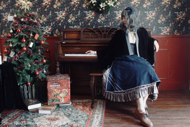 MISS 1860~ Vintage Lolita Cape+Skirt+Corset+Blouse -out