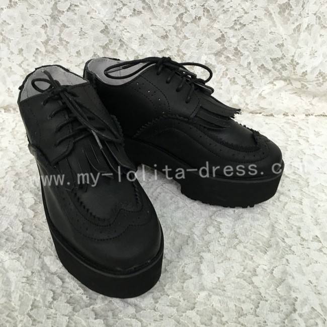 Gothic Matte Black Loita High Platform
