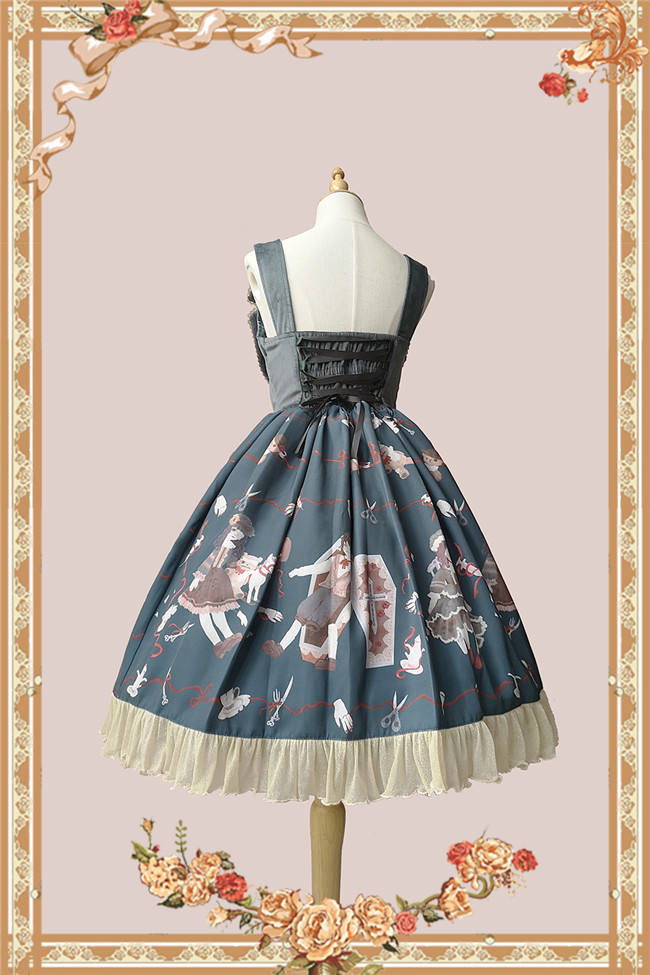 Infanta Broken Doll Fake Two Pieces Lolita JSK -Ready Made