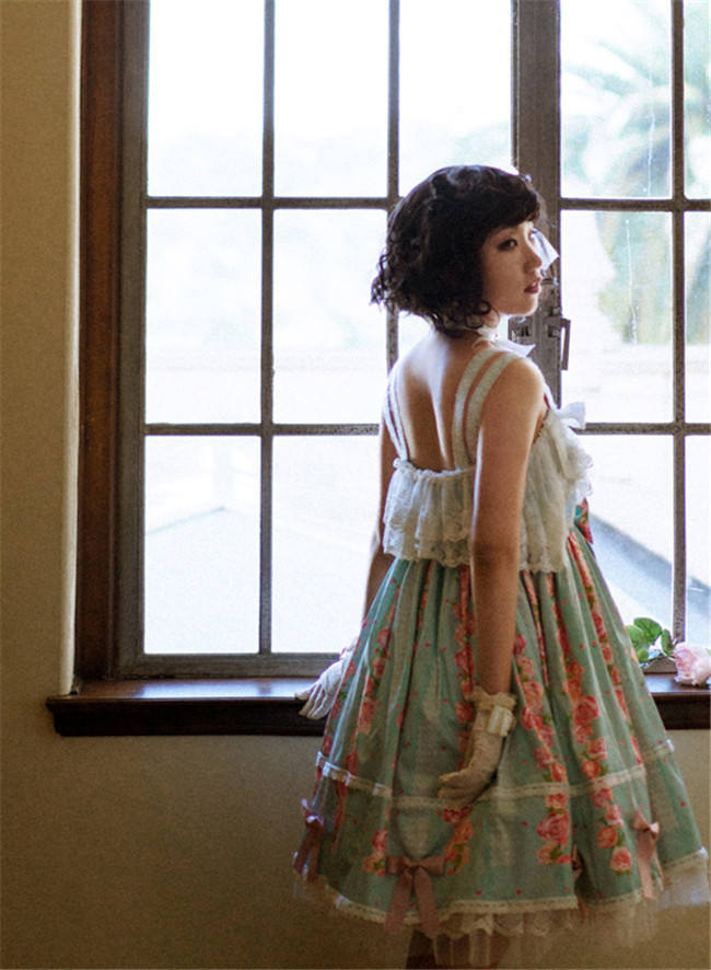 Rose Garden~ Sweet Lolita High Waist JSK Dress - Pre-order