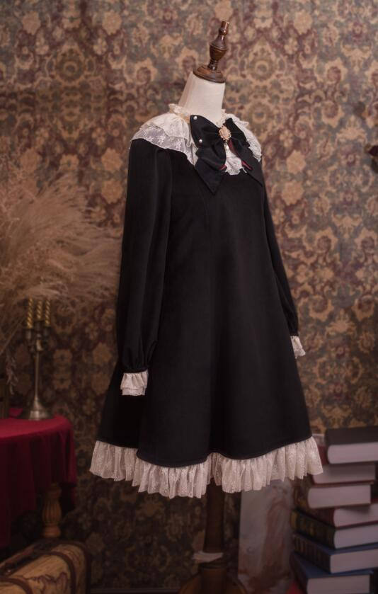 Fleurs Avec Echo&Annabel~ Velvet Lolita OP Dress -OUT