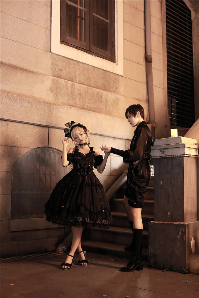 Passion Theme Dark Night and Silver Light Ouji Set/Dress -Ready Made
