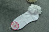 White Printed Cotton Laces Socks