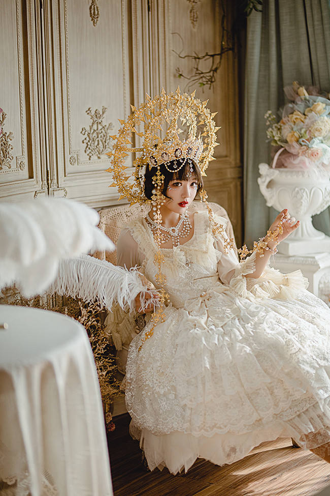 Secret Garden In Midsummer ~Elegant Lolita Bridal Dress -Ready MADE