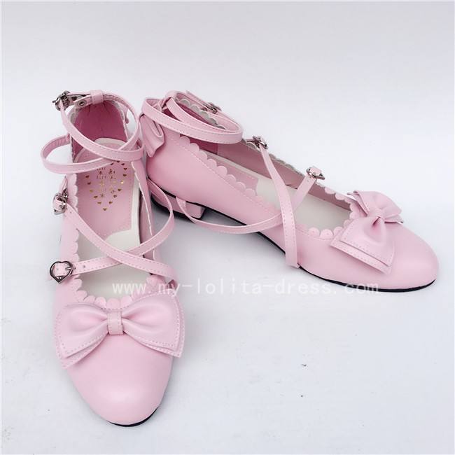 Classic Tea Party Shoes Purple Bow Lolita
