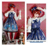 Resailan's Lolita~ Wars of the Roses~ Lolita JSK-Purplish Red Size L+Headbow+HairclipOUT