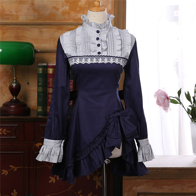 2017 Vintage Lolita Long Sleeves OP+Inner Skirt Set