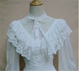 Vintage Court Wind Chiffon Lolita Blouse White Size S In Stock