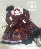 Demon Cat~ Vintage Lolita Long Sleeves OP Dress -The 2nd Round Pre-order Closed