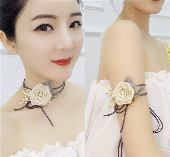 Aimimi~The Fairy Tale  Vintage Court Flowers Lolita Choker