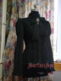 Surface Spell Gothic  Begonias  Collar Long Sleeve Blouse - out
