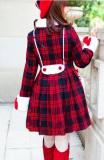 Red Black Gingham Lolita Jacket with Cape