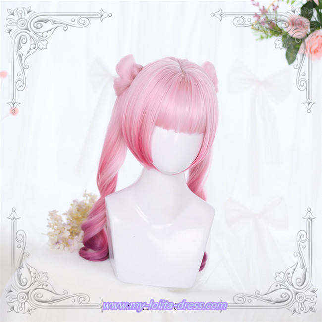 Small Fu Butterfly~Long Curls Two Ponytails Lolita Wig