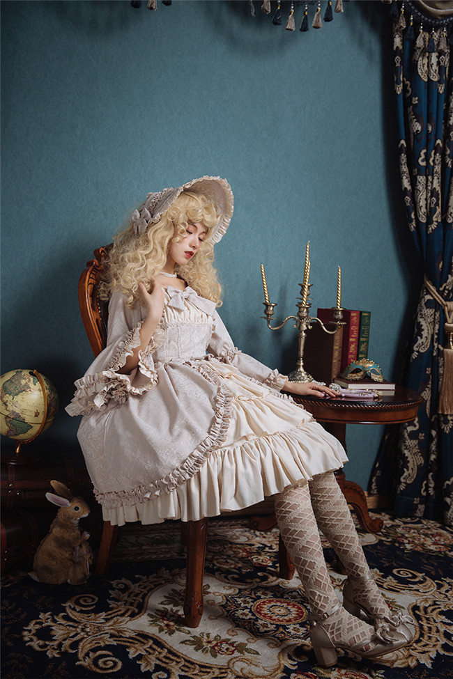 Victoria Doll~ Vintage Lolita OP Dress- Custom-tailor Available $85.99