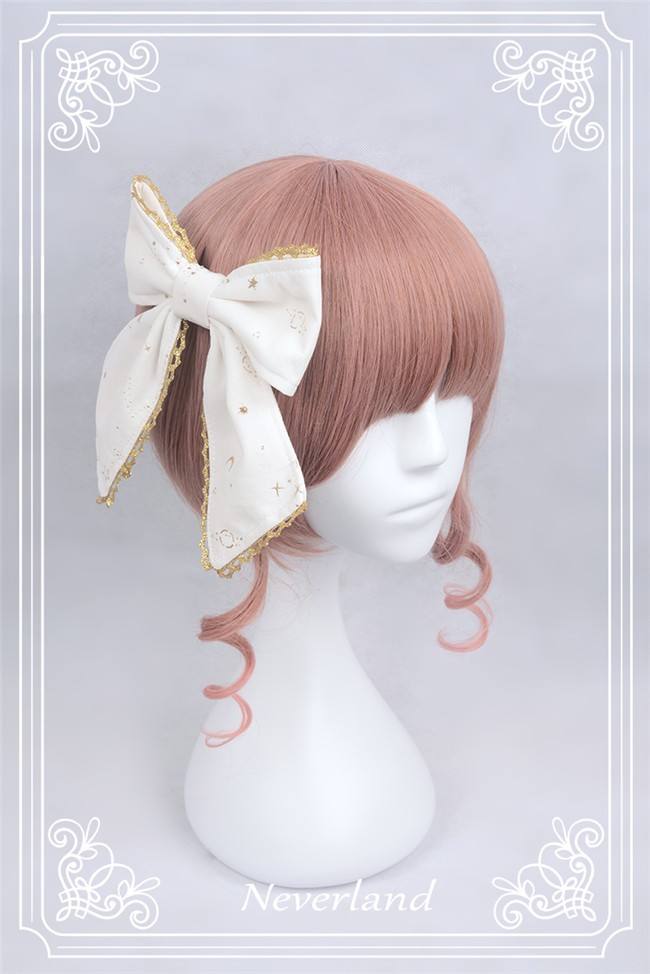 Neverland Lolita -Fly Me to Polaris- Gold Stamping Chiffon Lolita JSK