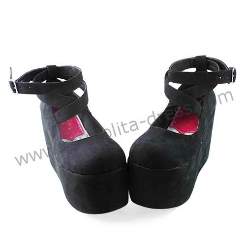 Black Velvet High Platform Women Shoes