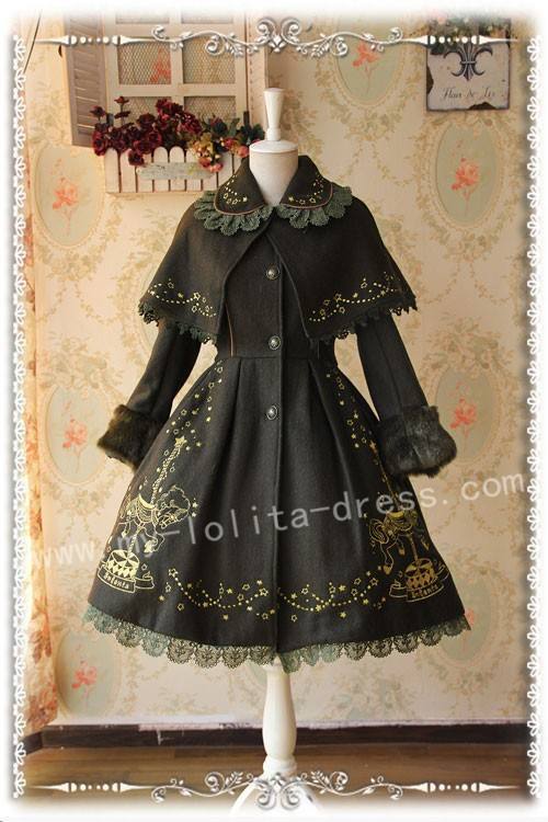 Infanta Merry-go-round Gold Emboridery Lolita Jacket and Cape