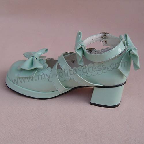 Beautiful Claret Matte Bows Lolita Shoes