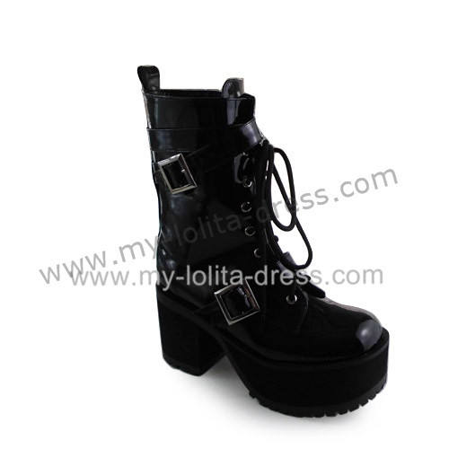 Black Bows Beads Lolita Princess Shoes