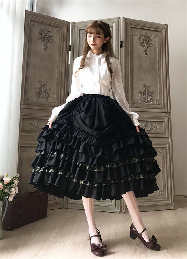 Little Dipper Camellia~ Sweet Lolita Underskirt Petticoat -Flexible Length -Ready Made
