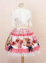British Afternoon Tea -Sweet Pink Lolita Princess Skirt