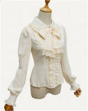 Vintage Peter Pan Collar Blouse Apricot M -IN STOCK