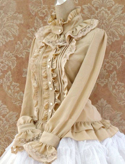 Sweet Ruffles Silk and Linen Lolita Shirt 5 Colors