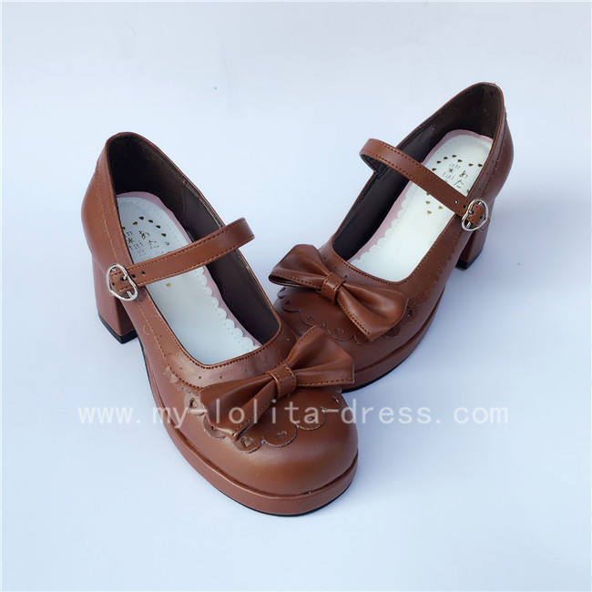 White Square Heels Lolita Shoes