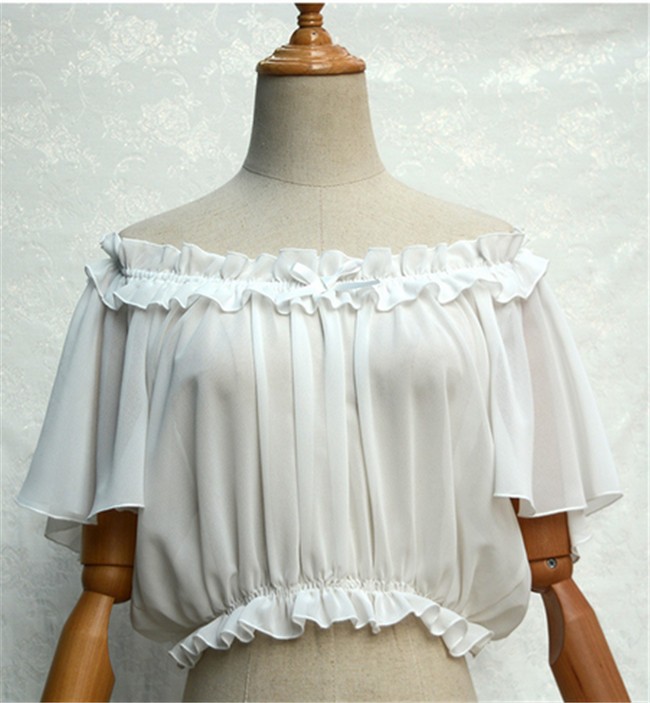 Sweet Chiffon Tailored Short Version Lolita Blouse$10.99