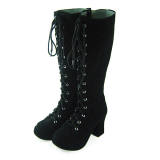 Black Velvet Lolita Boots