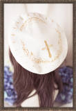 Ista Mori  Embroidery Lolita Beret -Pre-order White Version I - In Stock