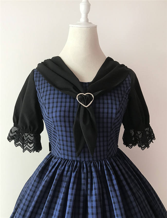 Little Devil~ Gingham Lolita Short Sleeves OP -Pre-order  Closed