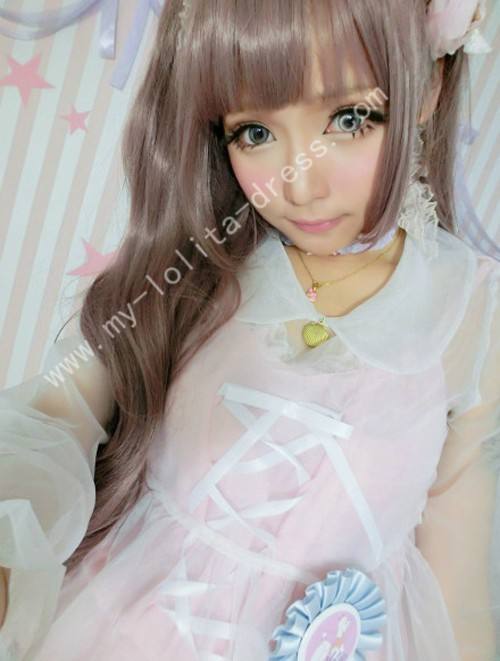 Purple Brown Curls Lolita Wig