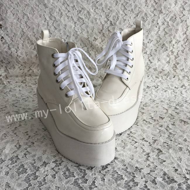 Sweet Matte White Lolita High Platform