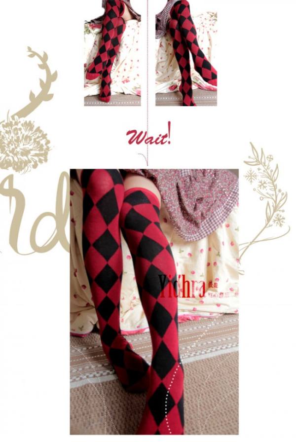 Yidhra Diamond-shaped Above Knee Lolita Socks