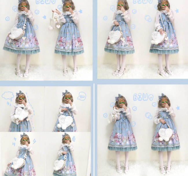 Repair of Love/Star~ Sweet Lolita Fur Hand Bag/Cross-body Bag