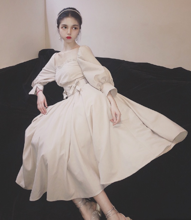 Gem Manor ~Elegant Vintage Lolita OP -Apricot L Size In Stock