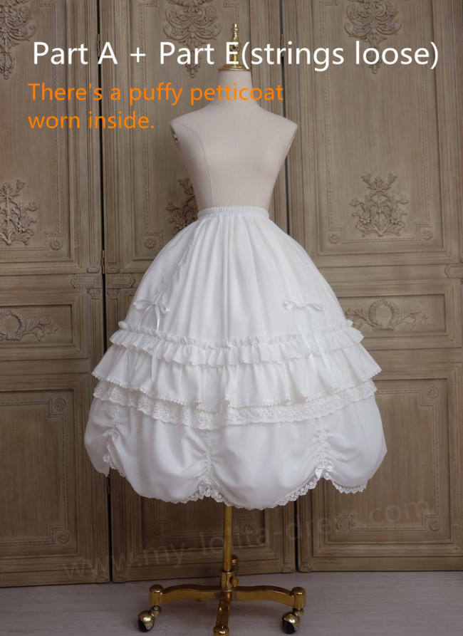 Little Dipper Camellia~ Sweet Lolita Underskirt Petticoat -Flexible Length -Ready Made