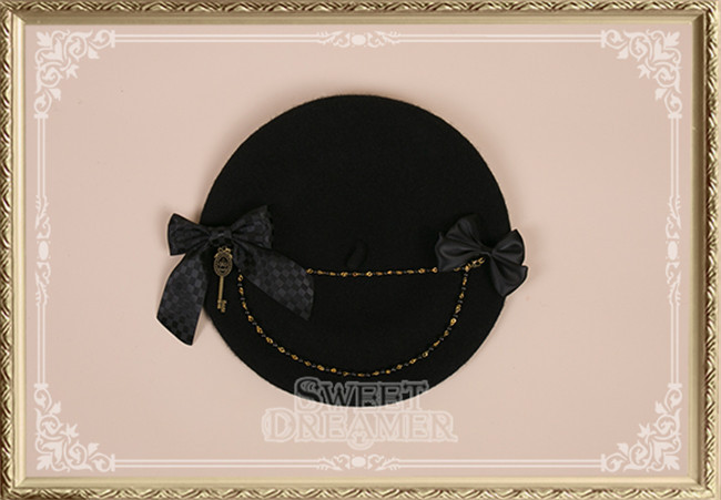 Cutie Creator ~Rainbow Cat~ Lolita Beret with Detachable Bow