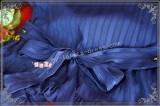Sweet Babydoll Collar White Lolita Blouse Blue Stripe Size XL In Stock