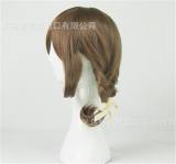 Girl's Sweet Dark Brown Lolita Wig with Cute Two Plaits