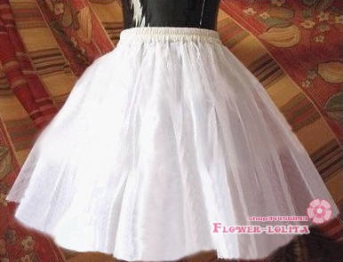 White Cotton/Hard Tulle Lolita Dress Petticoat