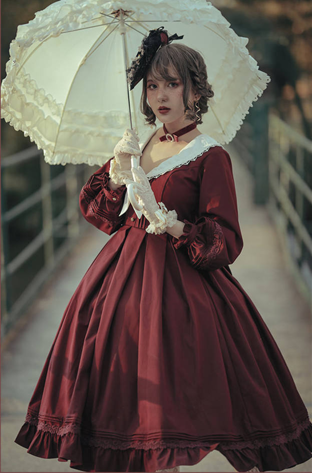 Austin's Notebook~ Vintage Long Sleeves Lolita OP -The 3th Round Pre-order Closed