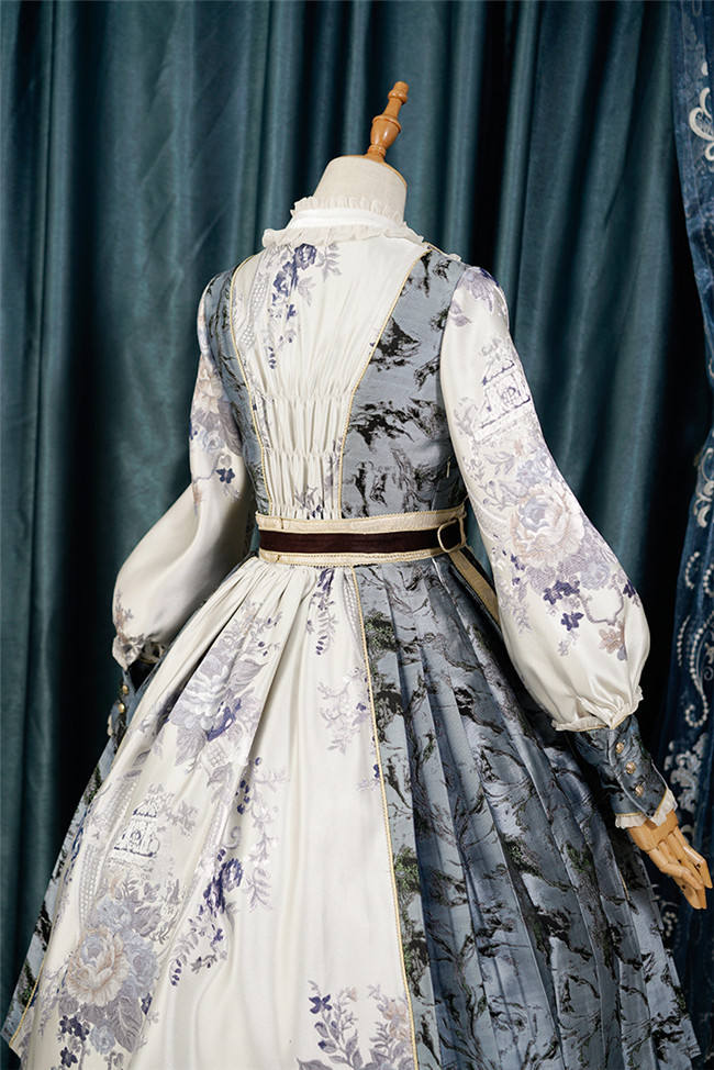 Rabbit Teeth ~Heavy Jacquard Fake Two-pieces Qi Lolita OP