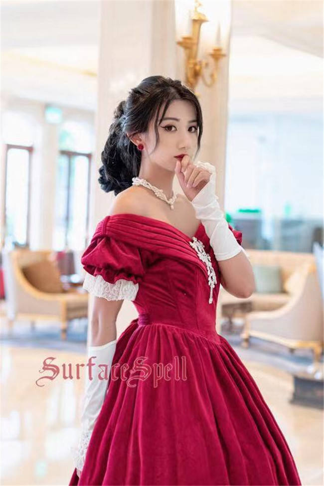 Surfacespell ~ Portrait of A Lady~ Vintage Velvet Lolita OP