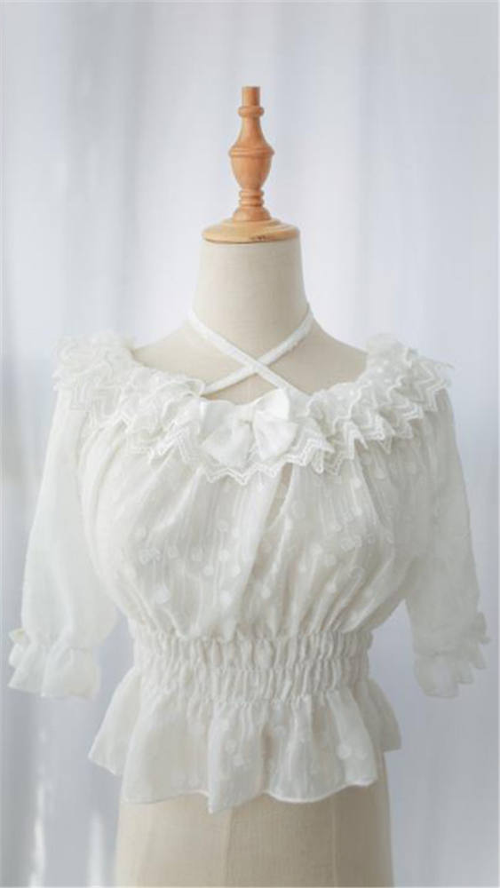 Neverland Lolita ~Dessert Lace Lolita Blouse -Ready MADE