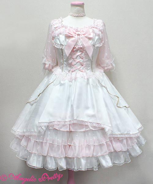 Angelic Pretty Replica~ Dramatic Doll~ Lolita OP White S in stock-OUT
